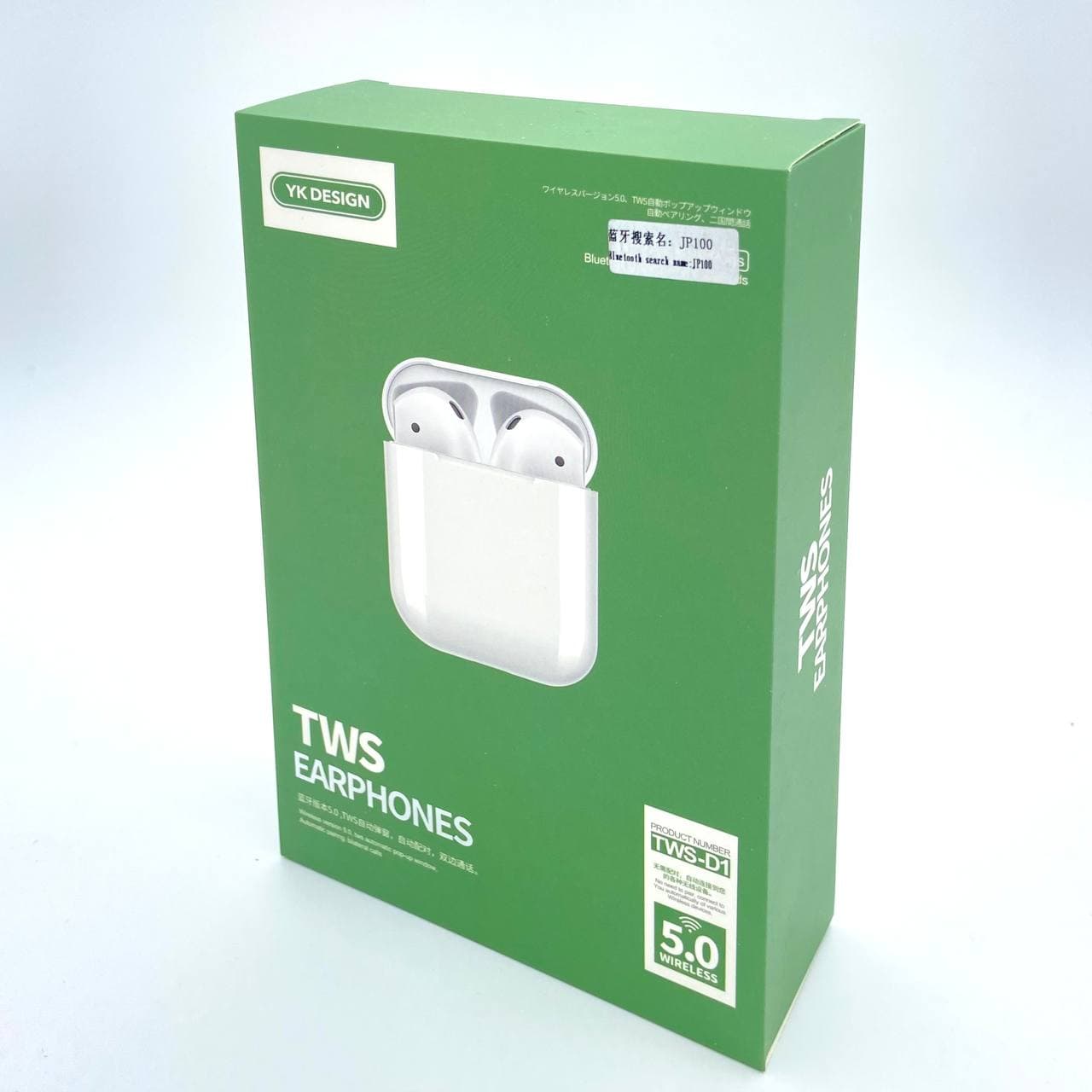 Гарнитура беспроводная YK DESIGN YK-TWS D1, Bluetooth, вставн., белая