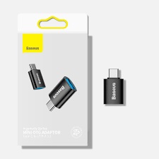 OTG-переходник Baseus ZJJQ000003, Type-C- USB 3.0, металл, синий