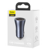 АП авто Baseus CCJD-OG, 3.0А, 1 USB/1 Type-C, 12-24 V, пластик, синий