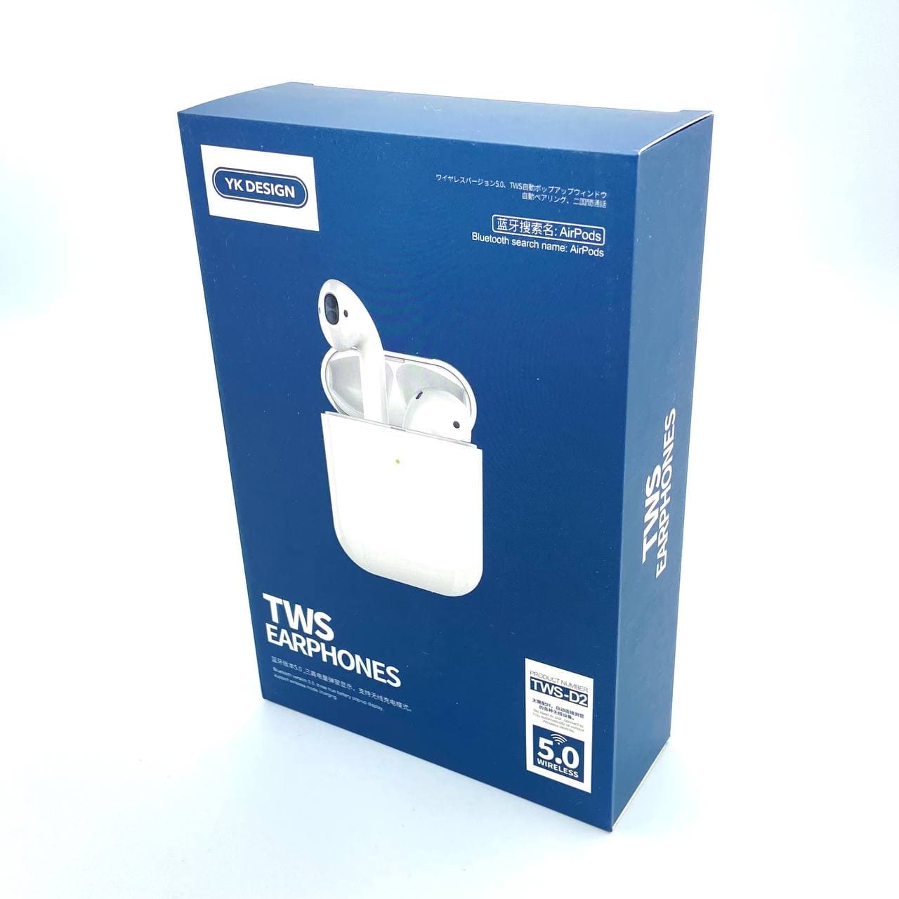Гарнитура беспроводная YK DESIGN YK-TWS D2, Bluetooth, вставн., белая