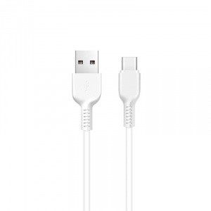 USB-кабель hoco X20, Type-C, пластик, 2.0 м, круглый, белый