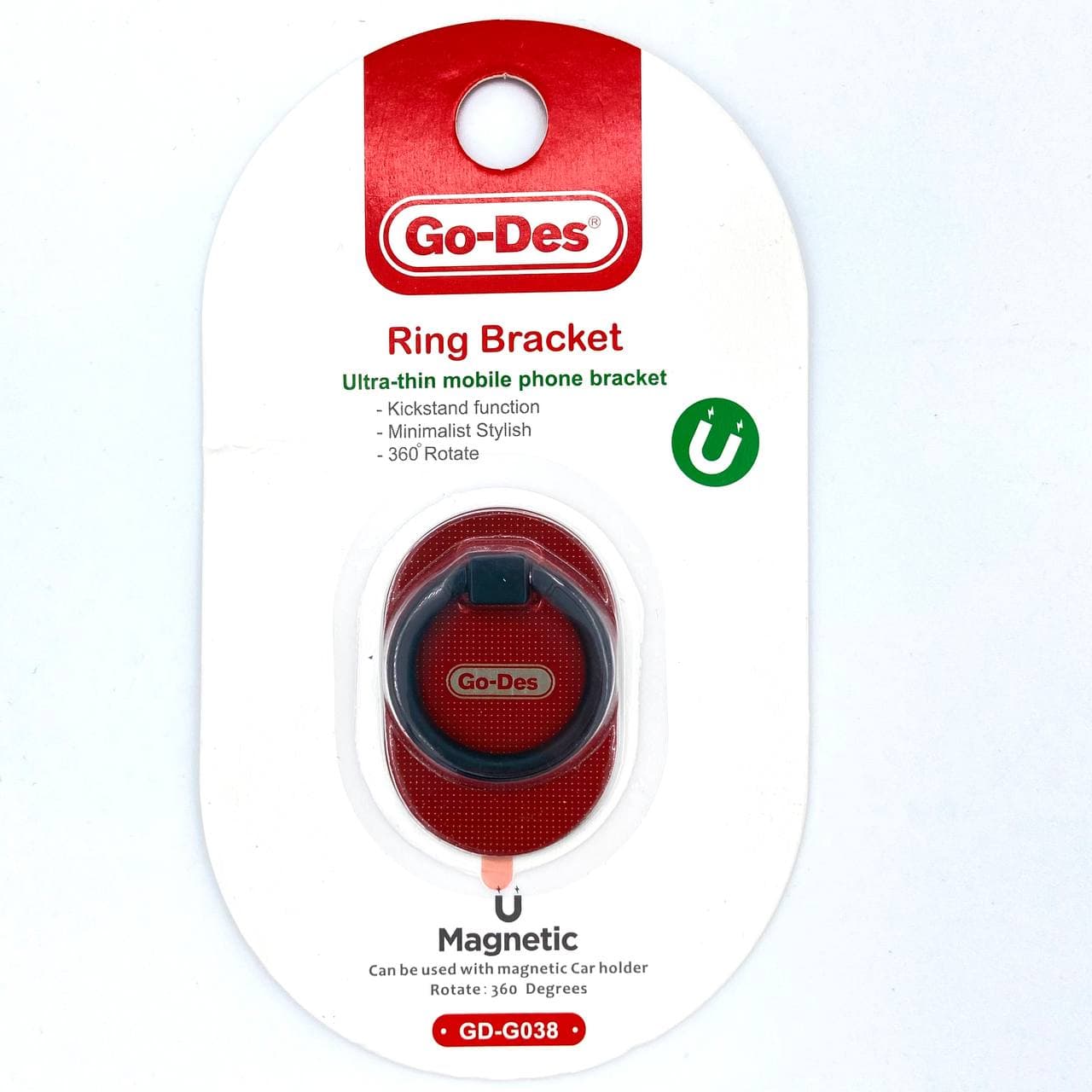 Держатель универсальный Go-Des GD-G038, для смартфона, красный