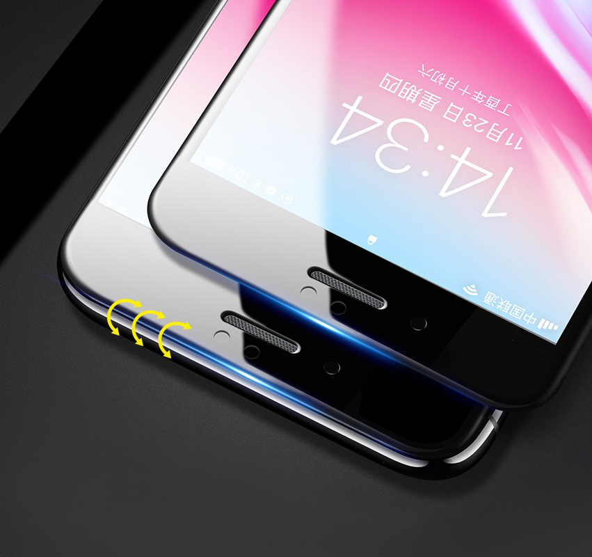 Защитное стекло 6D для Apple iPhone X/Xs/11 Pro, полн. прокл., 1 стор., 0.3 мм, прозрачн., белое