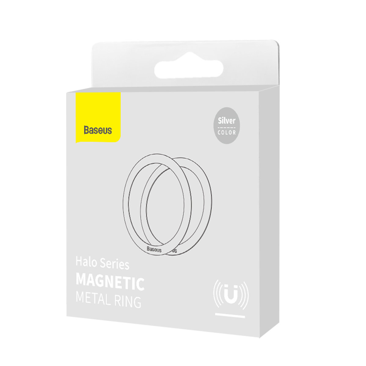 Магнитное кольцо для смартфона Baseus Halo Magnetic PCCH00012, серебристое