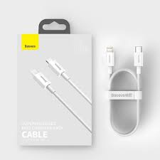 USB-кабель Baseus CATLYS-A02, Type-C - Apple 8 pin, силикон, 1.0 м, круглый, белый