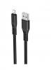 USB-кабель BOROFONE BX23, Apple 8 pin, силикон, 1.0 м, плоский, черный